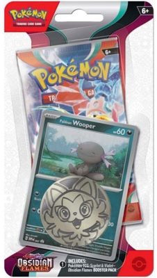 Pokemon Tcg Scarlet & Violet Obsidian Flames Checklane Booster Paket + Paldean Wooper