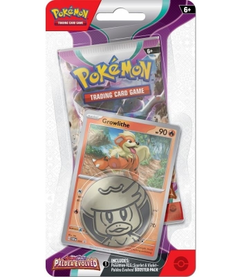 Pokemon Tcg Scarlet & Violet Paldea Evolved Checklane Booster Paket + Growlithe