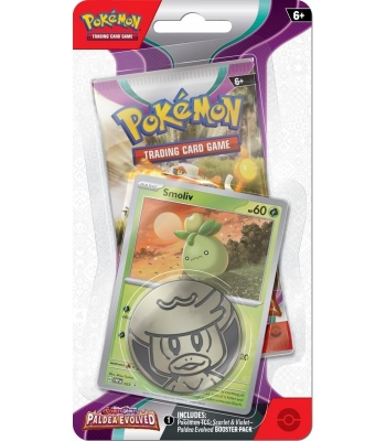Pokemon Tcg Scarlet & Violet Paldea Evolved Checklane Booster Paket + Smoliv