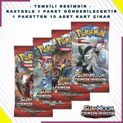 Pokemon Tcg: Sun & Moon Crimson Invasion Booster Pack 10'lu (orjinal Ürün)