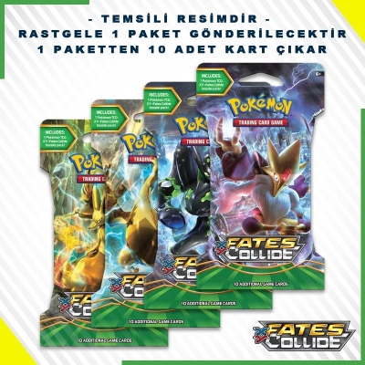 Pokemon Tcg: X & Y Blister Booster Pack Fates Collide Kart Seti 10'lu (orjinal Ürün)