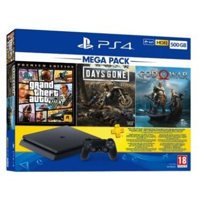 Ps4 500gb Slim Konsol Dg / Gow/ Gta5 /3ayplus Sony Eurasia Garantili