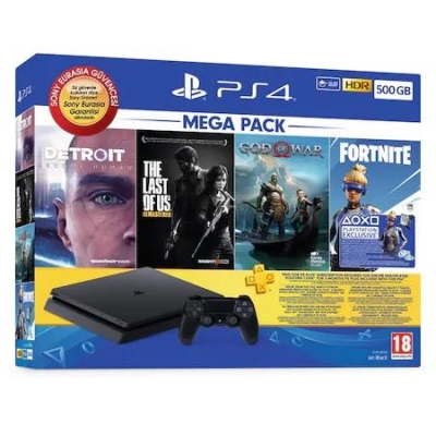 Ps4 Slim 500 Gb + Detroit + The Last Of Us + God Of War + Fortnite +psn (eurasia Garantili)