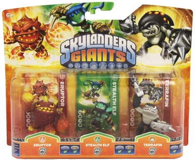 Skylanders Giants Eruptor + Stealth Elf + Terrafin Figür