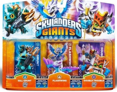 Skylanders Giants Gill Grunt + Flashwing + Double Trouble Figür