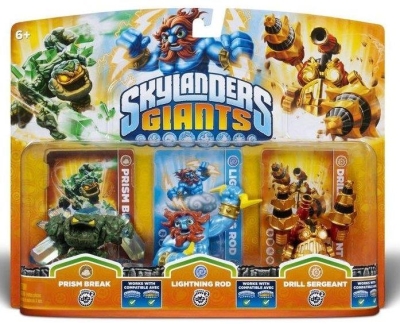 Skylanders Giants Prism Break + Lighthing Rod + Drill Sergeant Figür