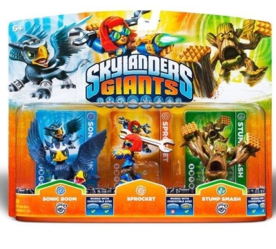 Skylanders Giants Sonic Boom + Sprocket + Stump Smash Figür