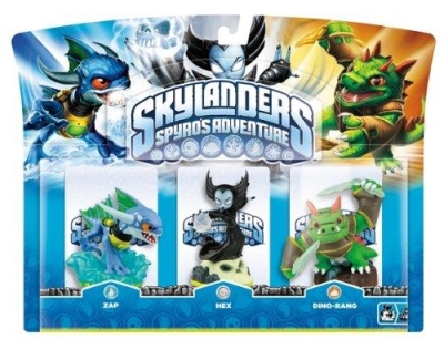Skylanders Spyros Adventure Zap + Hex + Dino Rang Figür