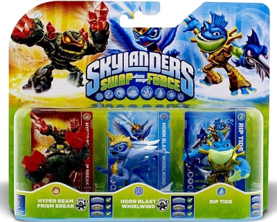 Skylanders Swap Force Hyper Beam Prism Break + Horn Blast Whirlwind + Rip Tide