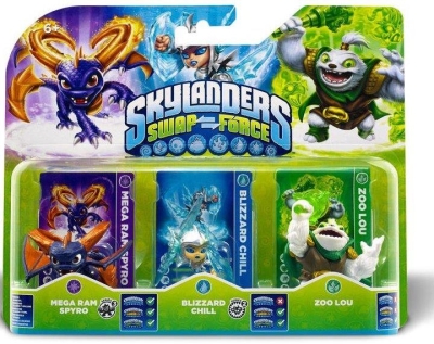 Skylanders Swap Force Mega Ram Spyro + Blizzard Chill + Zoo Lou Figür