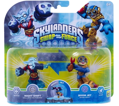 Skylanders Swap Force  Night Shift + Boom Jet Figür