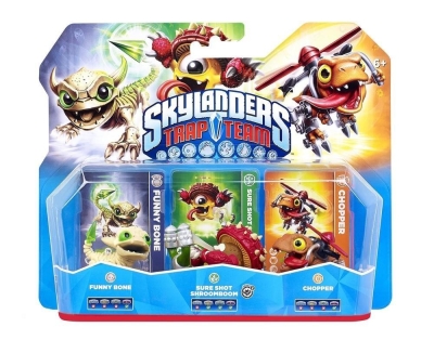 Skylanders Trap Team Funny Bone + Chopper + Sure Shot Shroomboom Figür