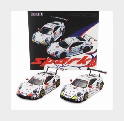Spark 1/64 Porsche - Set 991 RSR Team Porsche GT N 911 - 912 Winner GTLM Class Petit Le Mans 2018