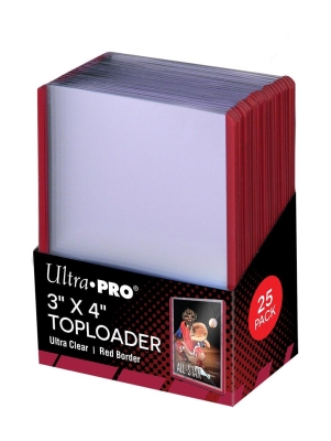 Ultra Pro 7,5cm X 10cm Red Border Toploader 25'li