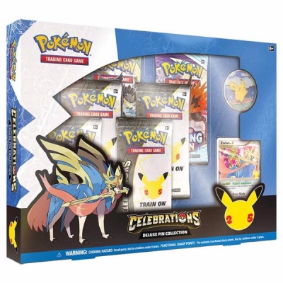 Pokemon TCG Celebrations Deluxe Pin Collection Box Zacian Lv X