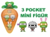 Funko 3-Pack Carrot Pocket Pop: Teenage Mutant Ninja Turtles - Donatello, Michelangelo, Shredder