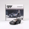 Mini GT 1/64 Nissan Skyline GT-R (R32) Gunmetal W/ Matsuda Figure